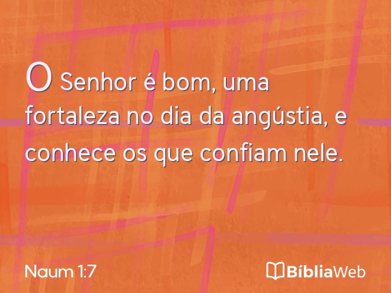 Naum 1:7 em imagem para compartilhar