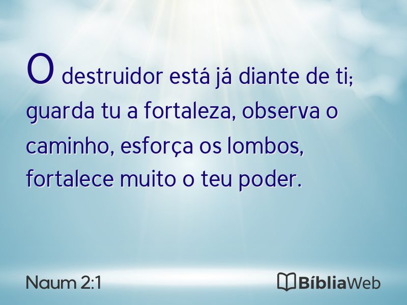 Naum 2:1 em imagem para compartilhar