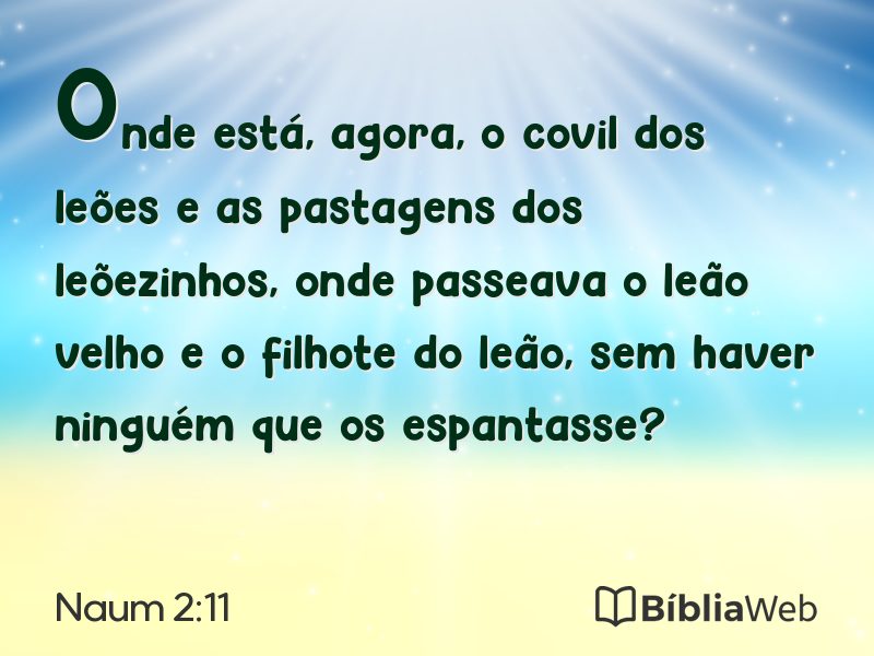 Naum 2:11 em imagem para compartilhar
