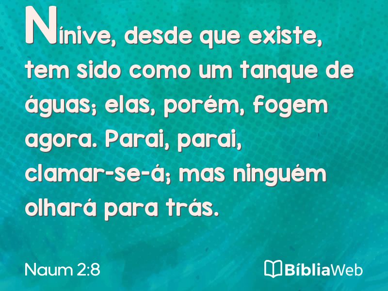 Naum 2:8 em imagem para compartilhar