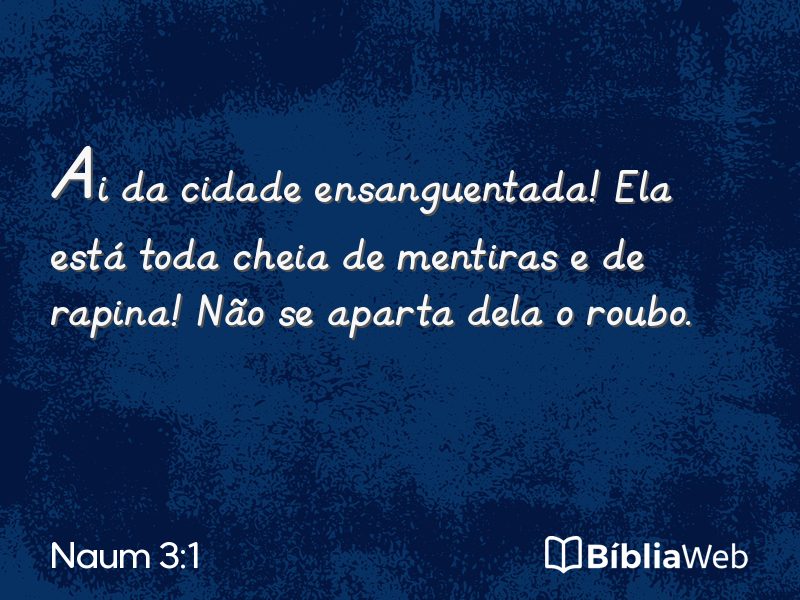 Naum 3:1 em imagem para compartilhar