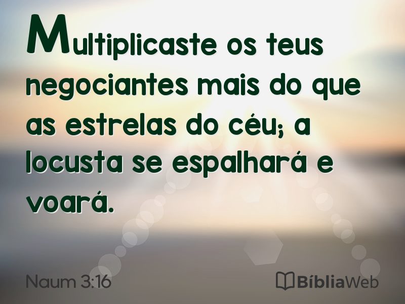 Naum 3:16 em imagem para compartilhar