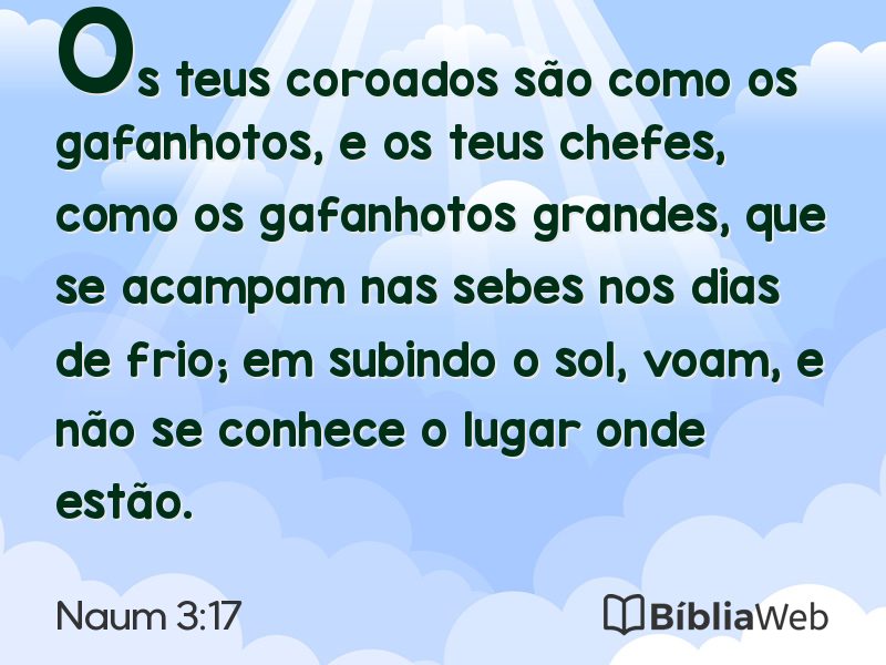 Naum 3:17 em imagem para compartilhar