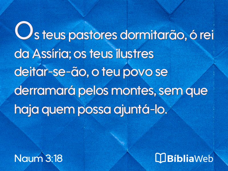 Naum 3:18 em imagem para compartilhar