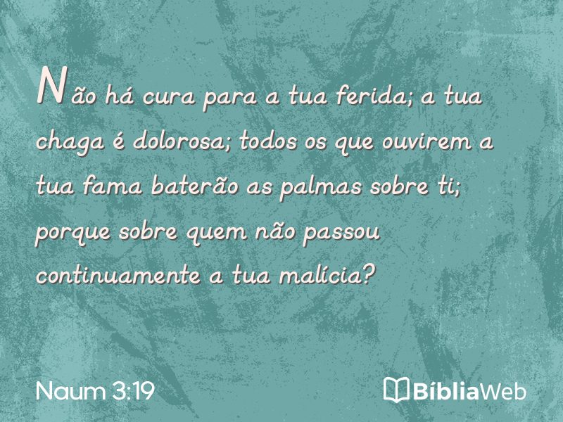 Naum 3:19 em imagem para compartilhar