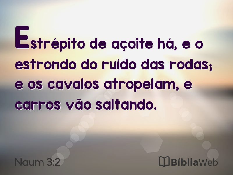 Naum 3:2 em imagem para compartilhar