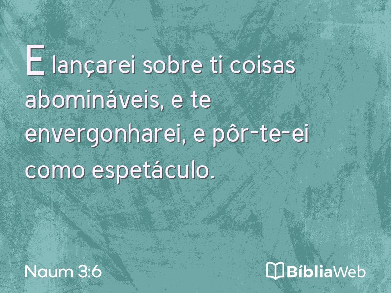 Naum 3:6 em imagem para compartilhar