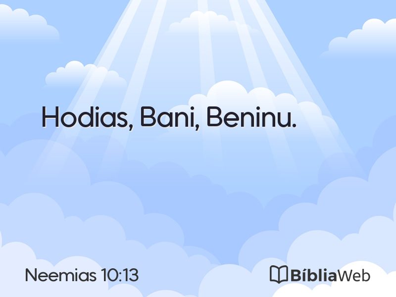 Neemias 10:13 em imagem para compartilhar