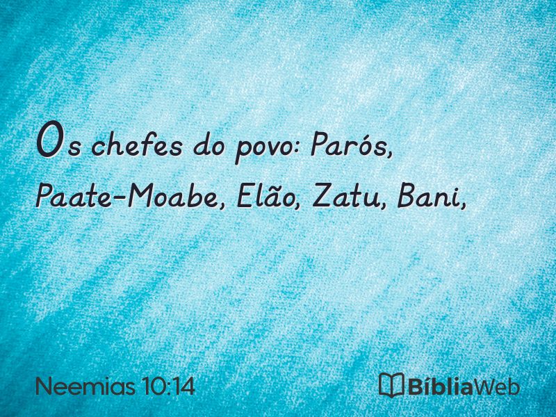 Neemias 10:14 em imagem para compartilhar