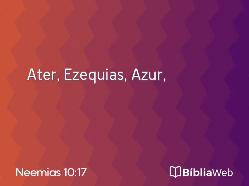 Neemias 10:17 em imagem para compartilhar