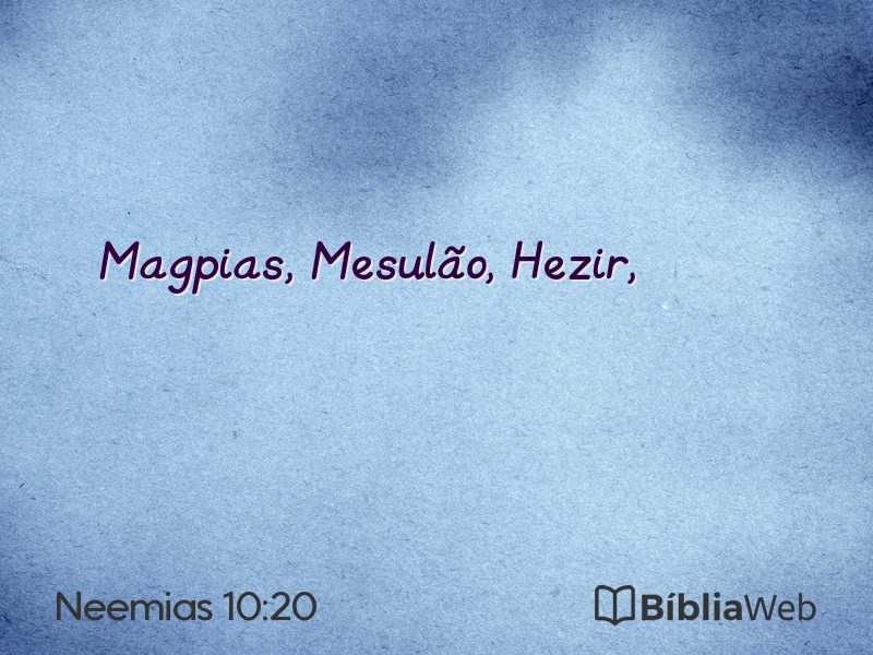 Neemias 10:20 em imagem para compartilhar