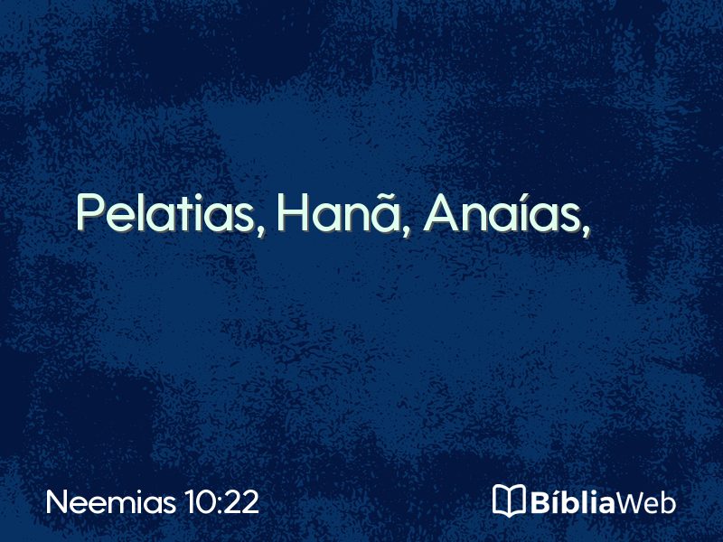 Neemias 10:22 em imagem para compartilhar
