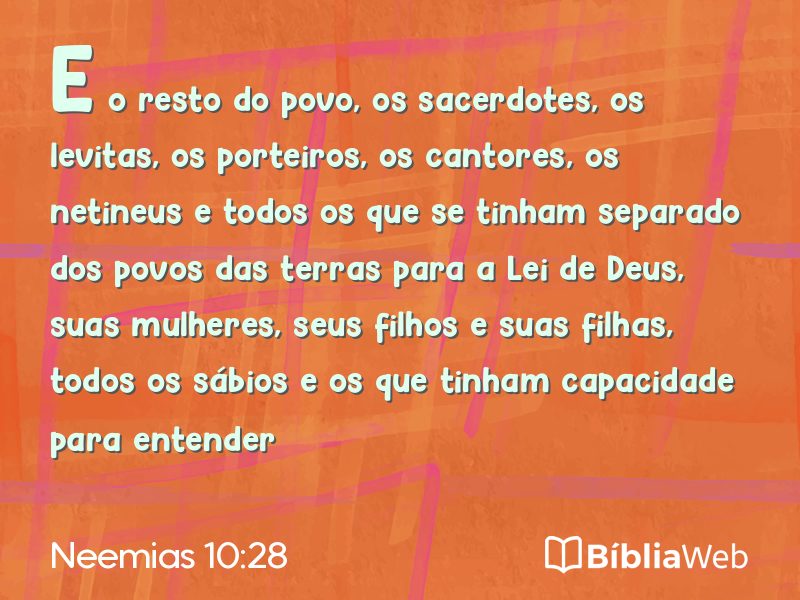 Neemias 10:28 em imagem para compartilhar