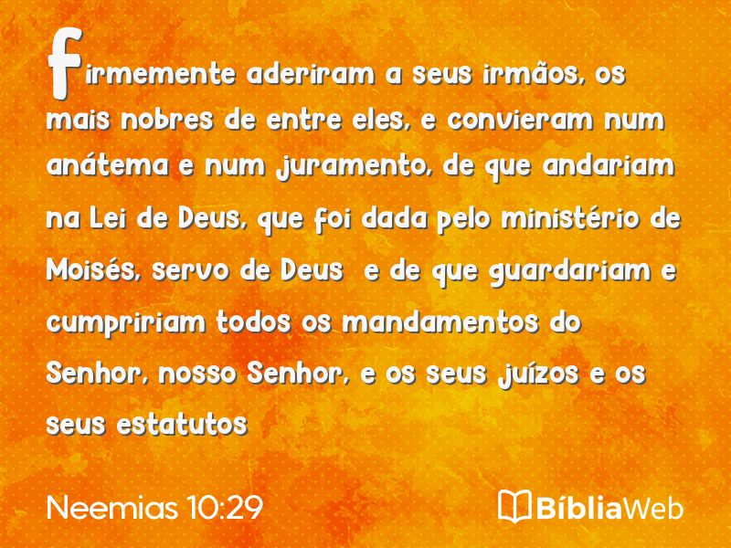 Neemias 10:29 em imagem para compartilhar