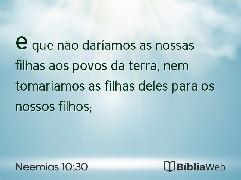 Neemias 10:30 em imagem para compartilhar