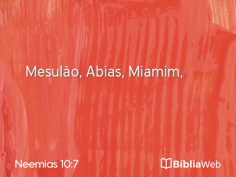 Neemias 10:7 em imagem para compartilhar