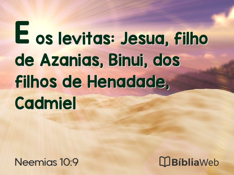 Neemias 10:9 em imagem para compartilhar