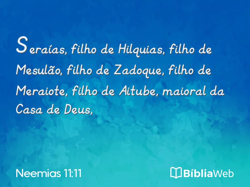 Neemias 11:11 em imagem para compartilhar