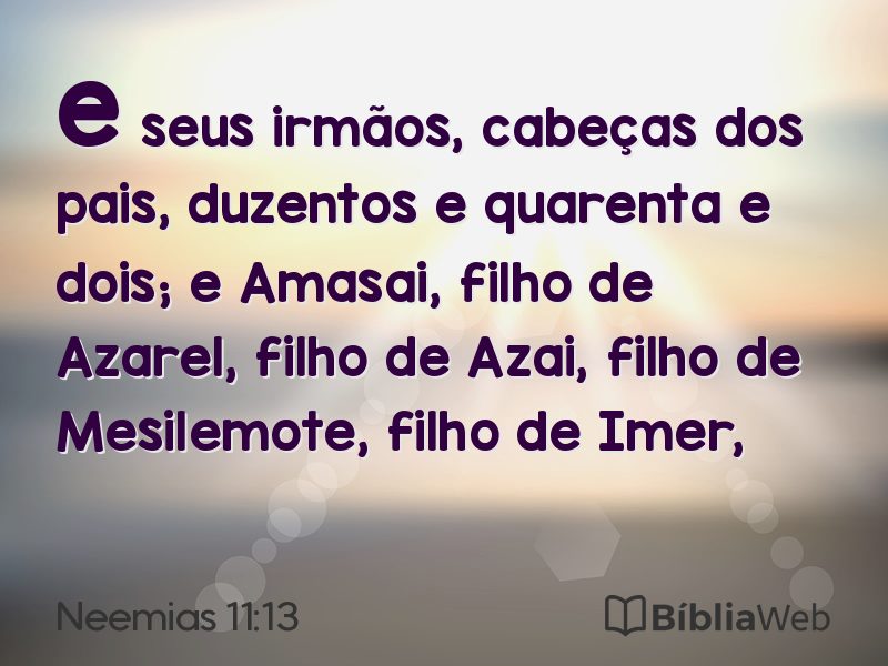 Neemias 11:13 em imagem para compartilhar