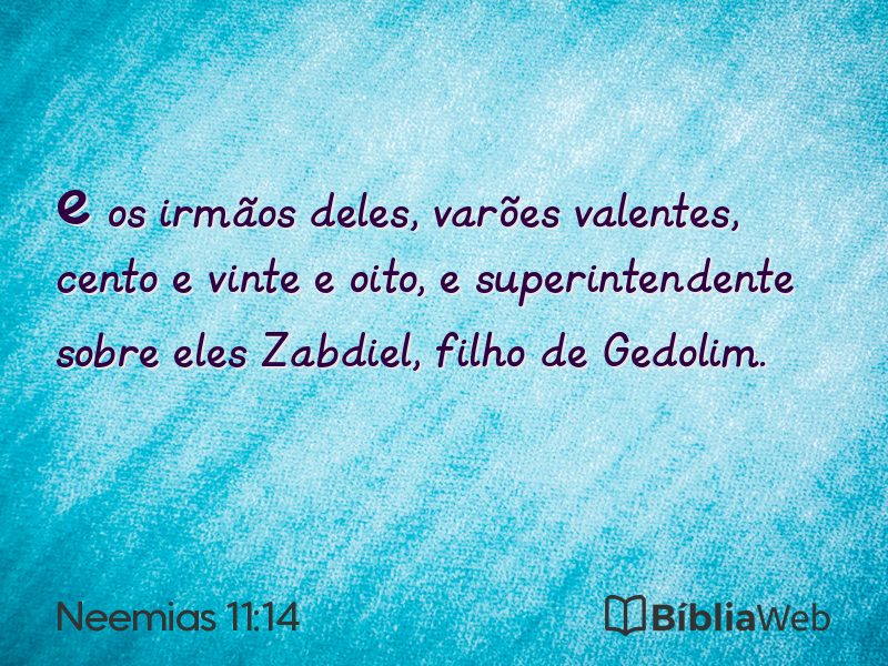 Neemias 11:14 em imagem para compartilhar
