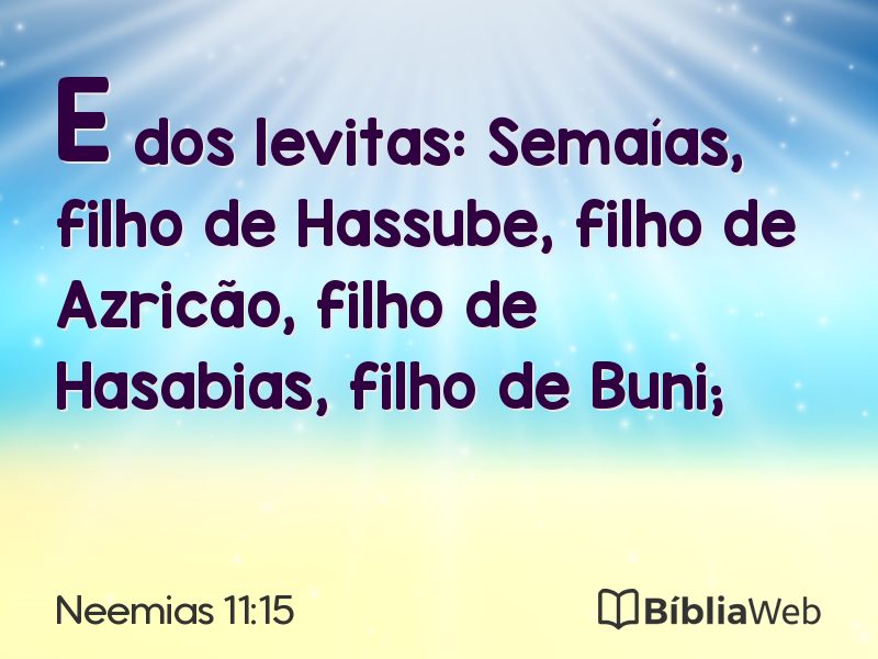 Neemias 11:15 em imagem para compartilhar