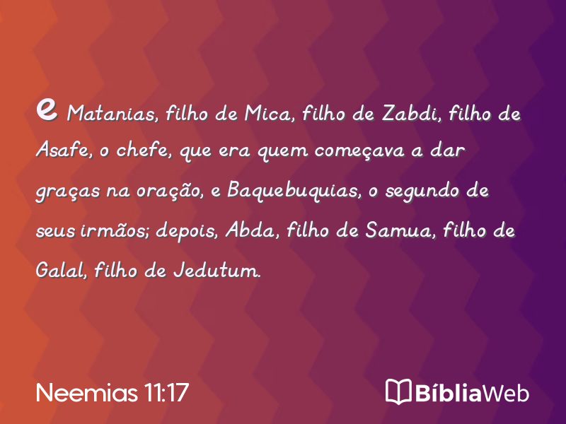 Neemias 11:17 em imagem para compartilhar