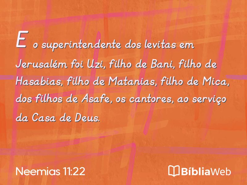Neemias 11:22 em imagem para compartilhar