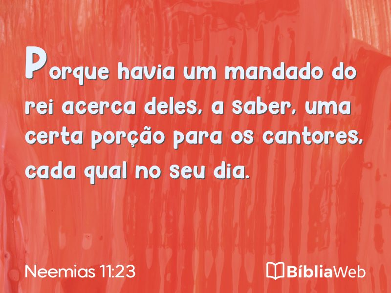 Neemias 11:23 em imagem para compartilhar