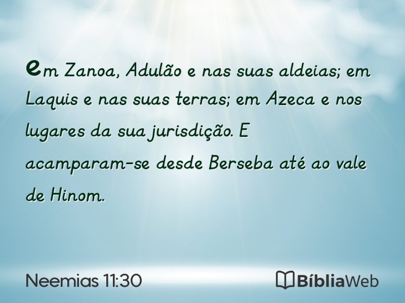 Neemias 11:30 em imagem para compartilhar