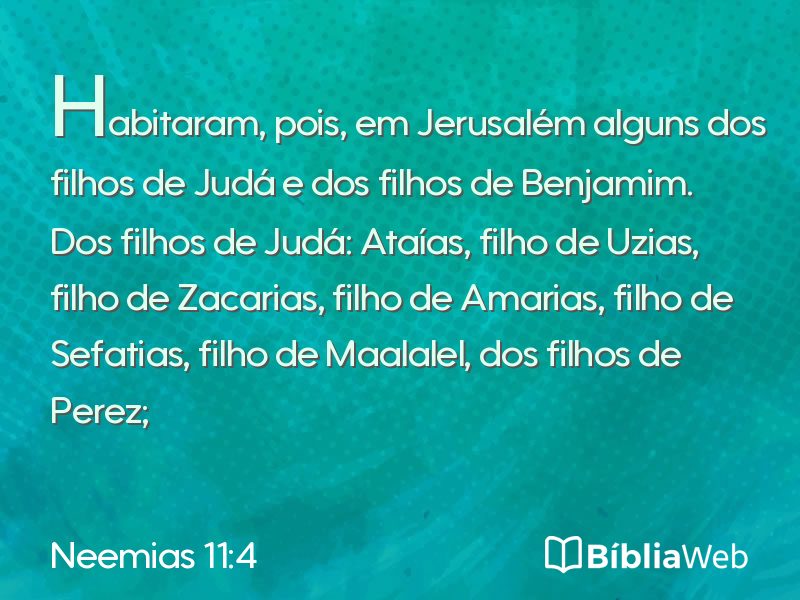 Neemias 11:4 em imagem para compartilhar