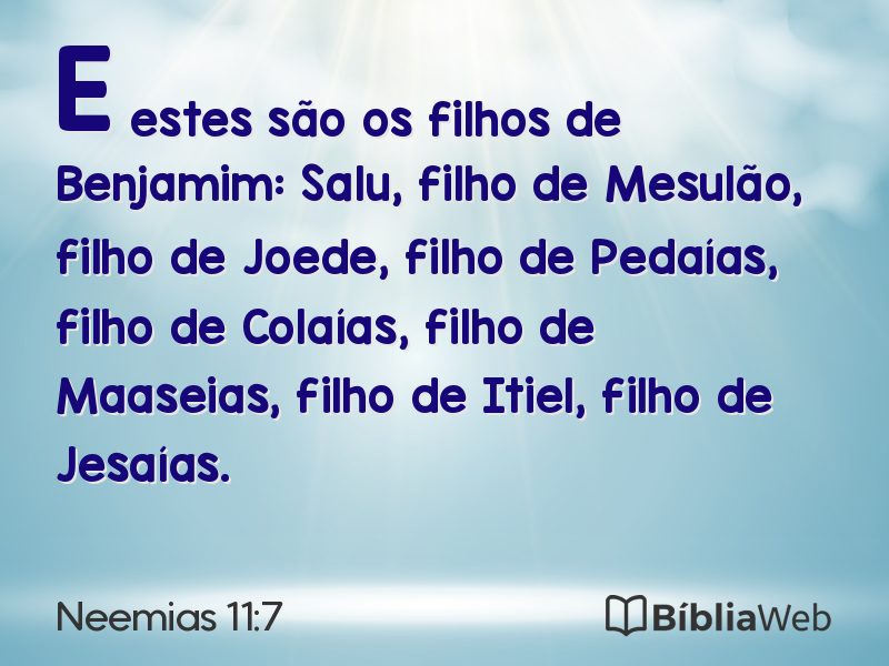 Neemias 11:7 em imagem para compartilhar