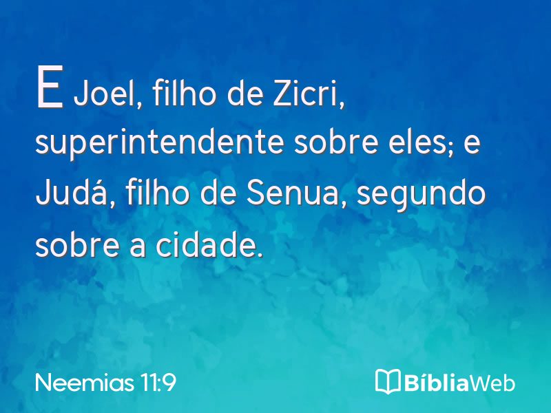 Neemias 11:9 em imagem para compartilhar