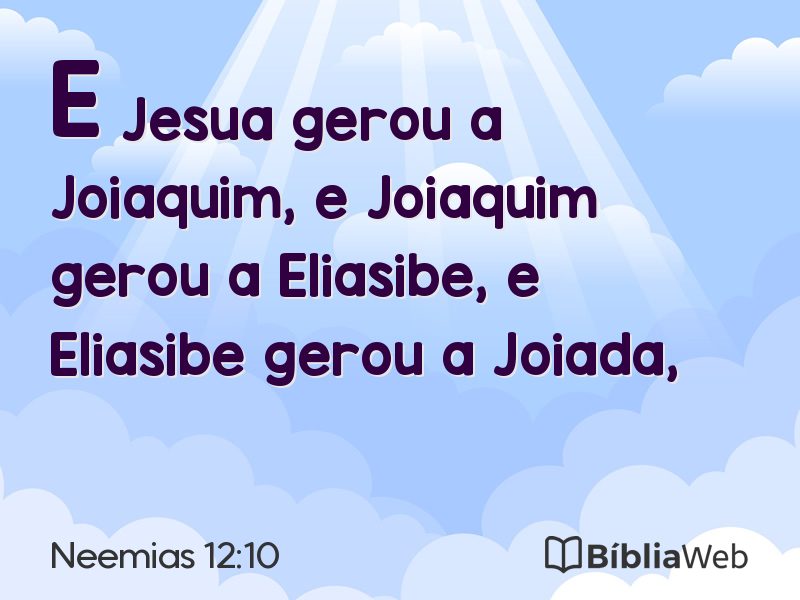 Neemias 12:10 em imagem para compartilhar