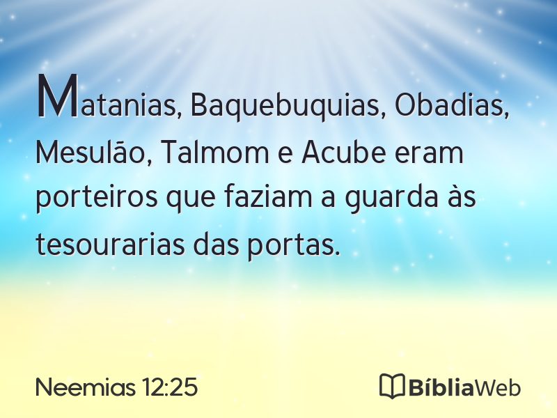 Neemias 12:25 em imagem para compartilhar