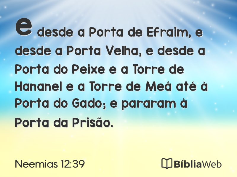 Neemias 12:39 em imagem para compartilhar