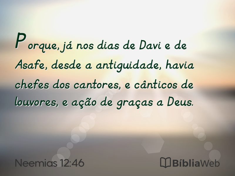Neemias 12:46 em imagem para compartilhar