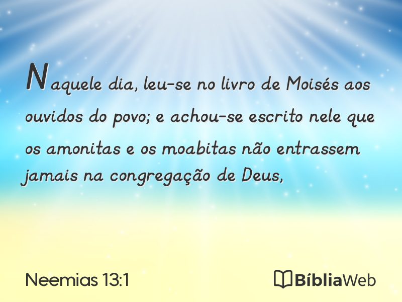 Neemias 13:1 em imagem para compartilhar