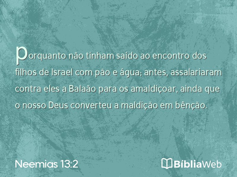 Neemias 13:2 em imagem para compartilhar