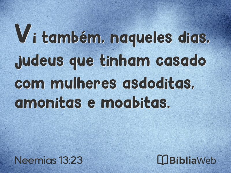 Neemias 13:23 em imagem para compartilhar