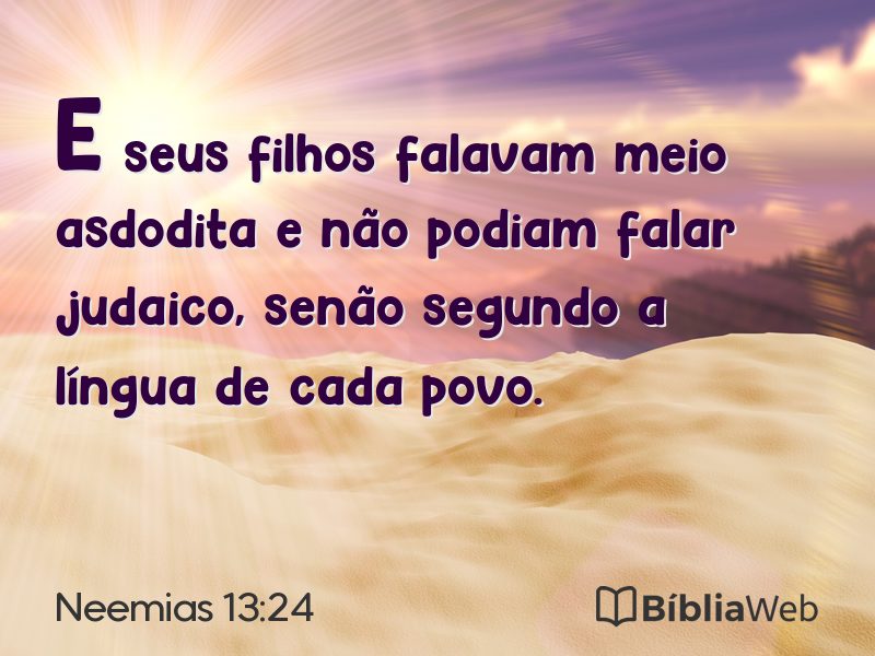 Neemias 13:24 em imagem para compartilhar