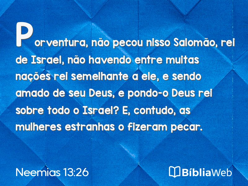 Neemias 13:26 em imagem para compartilhar