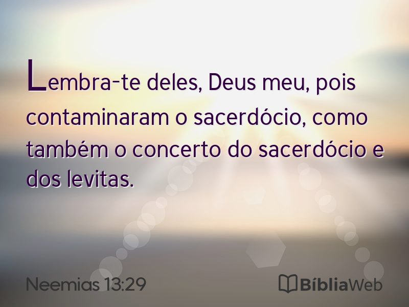 Neemias 13:29 em imagem para compartilhar