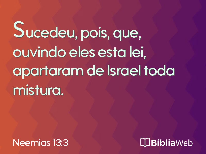 Neemias 13:3 em imagem para compartilhar