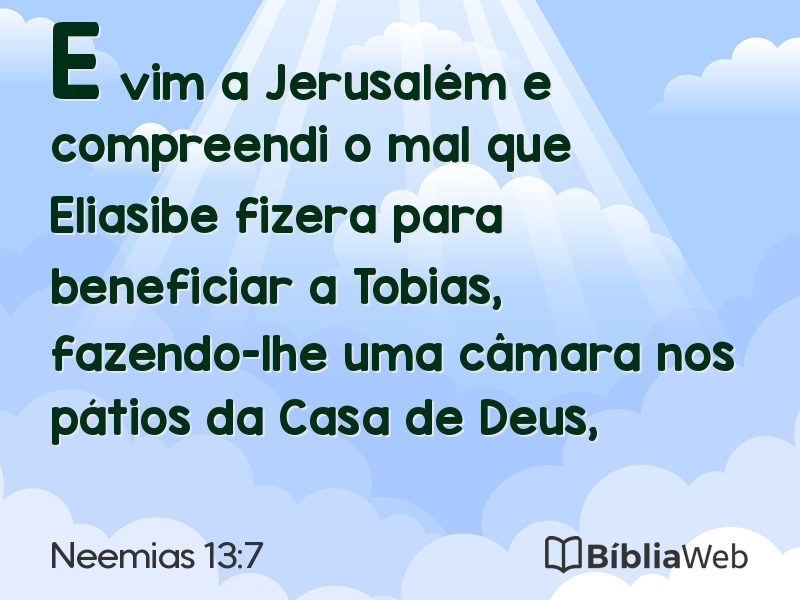 Neemias 13:7 em imagem para compartilhar