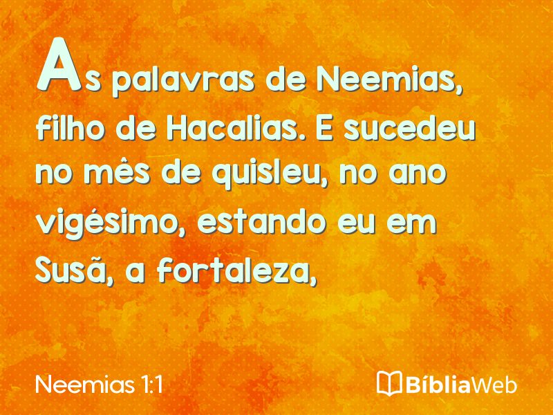 Neemias 1:1 em imagem para compartilhar