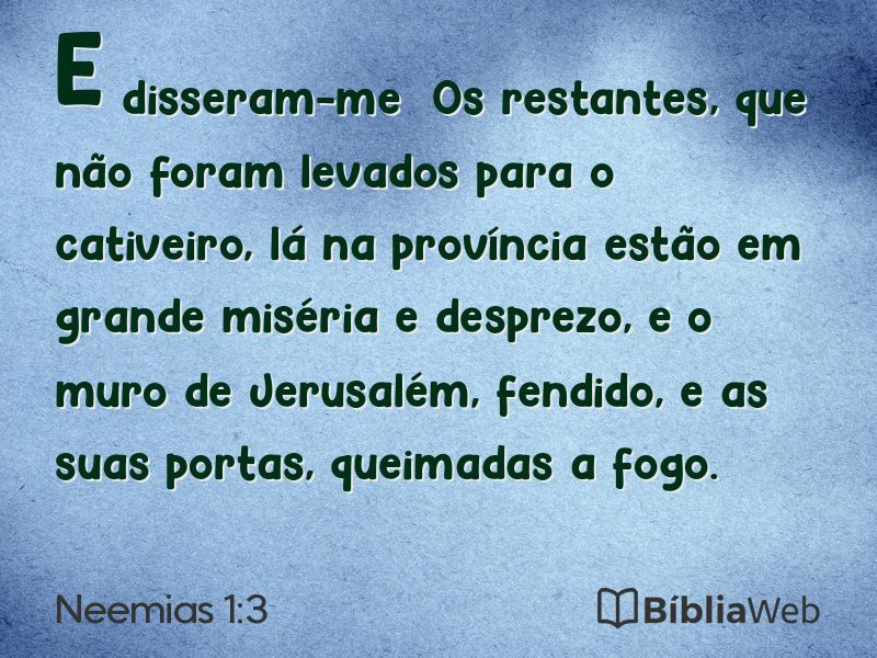 Neemias 1:3 em imagem para compartilhar
