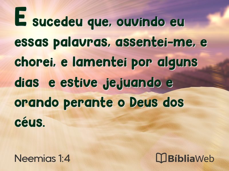 Neemias 1:4 em imagem para compartilhar