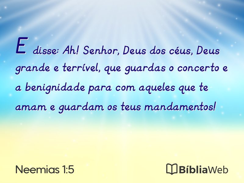 Neemias 1:5 em imagem para compartilhar