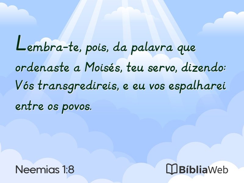 Neemias 1:8 em imagem para compartilhar