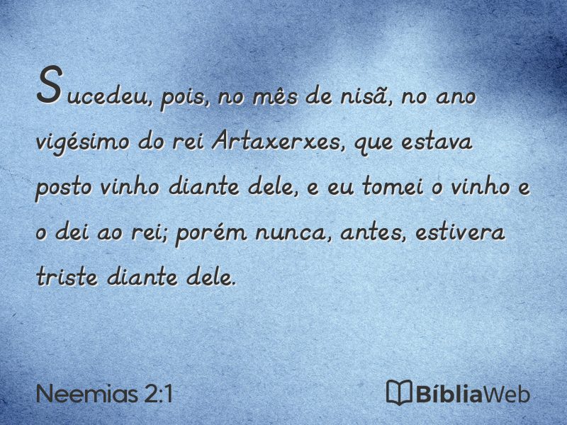 Neemias 2:1 em imagem para compartilhar